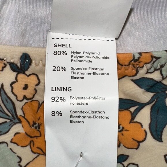 Cupshe Women’s Small Floral Ruffle One-Piece Swimsuit V-Neck Lace-Up Back Cheeky - Picture 6 of 8